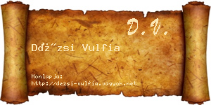 Dézsi Vulfia névjegykártya